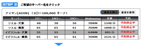 STEP2 ご希望のサーバー名をクリック
STEP3 必要事項をご入力の上、利用規約に同意して【確認】をクリック、ご注文と同時に振込み先情報などが書かれたメールが自動で返信されます。